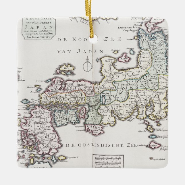 Antike Karte von Japan | 1769 Keramikornament (Vorderseite)