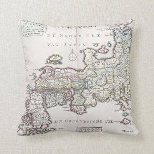 Antike Karte von Japan 1769 Kissen