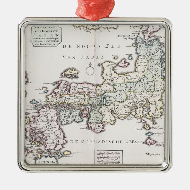 Antike Karte von Japan | 1769 Ornament Aus Metall (Vorne)