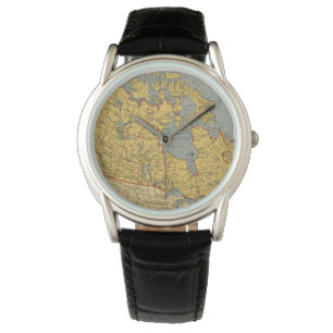 Antike Karte von Kanada Armbanduhr