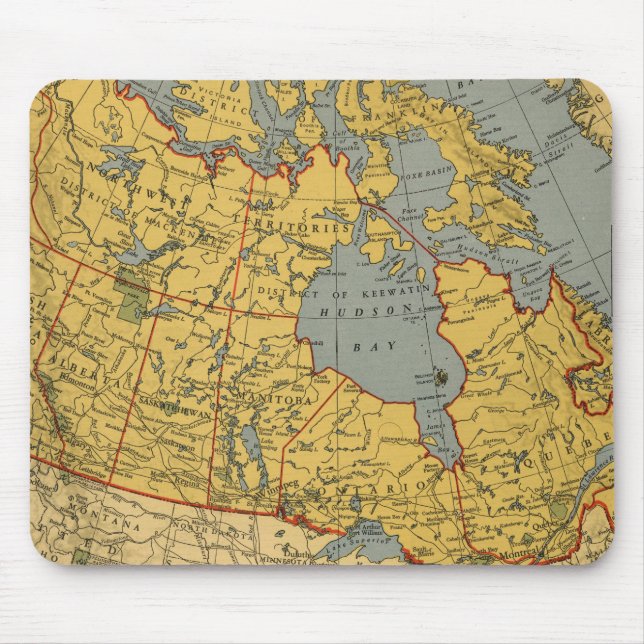 Antike Karte von Kanada Mousepad (Vorne)