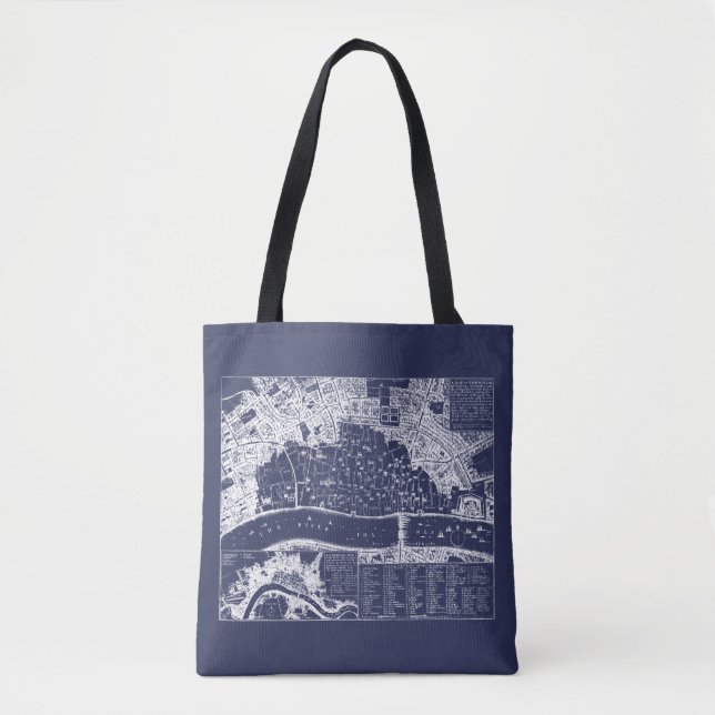 Antike Karte von London in 1666 Tasche (Vorderseite)