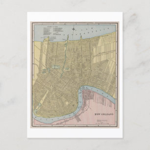 Antike Karte von New Orleans, Louisiana, von 1899