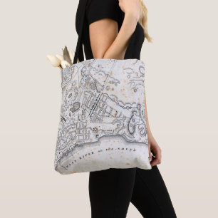 Antike Karte von New York Tasche