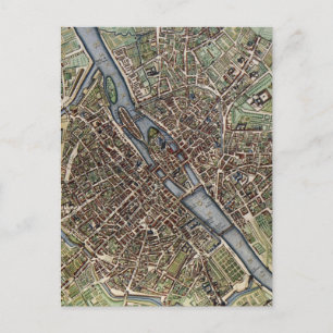 Antike Karte von Paris