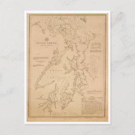 Antike Karte von Puget Sound