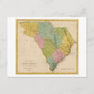 Antike Karte von South Carolina aus dem Jahr 1815