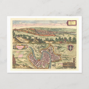 Antike Karte von Verona, Italien,