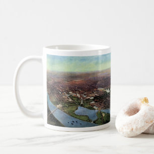 Antike Karte von Washington DC und dem Potomac Riv Kaffeetasse