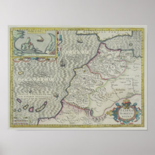 Antike Karte von Westafrika Poster