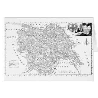 Antike Karte von Yorkshire 1786