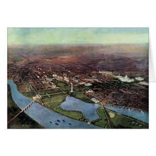 Antike Karte Washington DC und der Potomac River