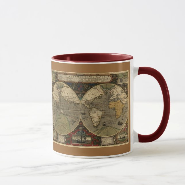 Antike Kartenserie Tasse (Rechts)
