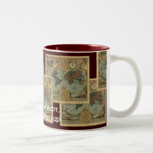 Antike Kartenserie Zweifarbige Tasse
