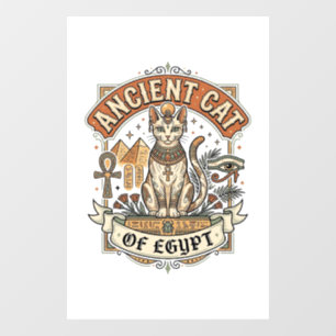 Antike Katze Ägyptens Katze Altes Ägypten Vintage Fensteraufkleber