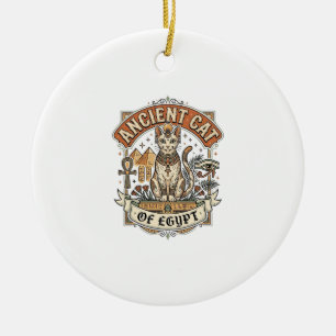 Antike Katze Ägyptens Katze Altes Ägypten Vintage  Keramik Ornament