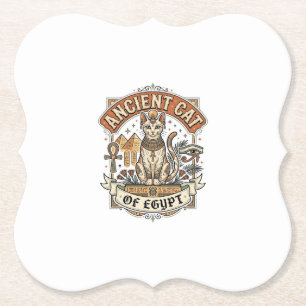 Antike Katze Ägyptens Katze Altes Ägypten Vintage Untersetzer
