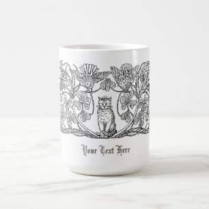 Antike Katze aus der viktorianischen Ära, Klee & V Kaffeetasse