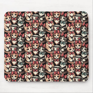 Antike Katzen-Teeparty Mousepad