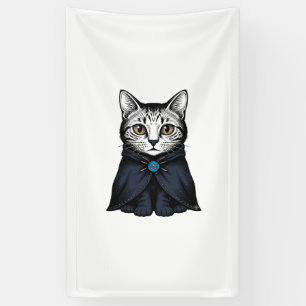Antike Katzenporträt-Illustration im Gravur-Stil Banner