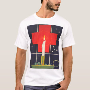 Antike Kerze mit dem Kreuzeszeichen T-Shirt
