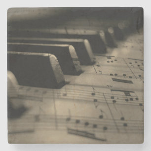 Antike Klavier Tasten  Steinuntersetzer
