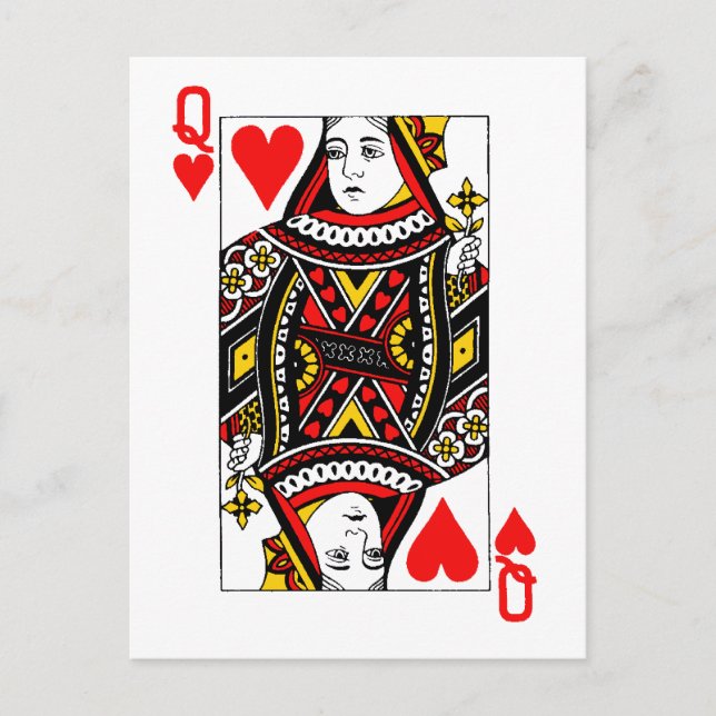 Antike Königin des Herzens Postkarte (Vorderseite)