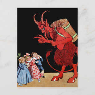 Antike Krampus-Postkarte Postkarte