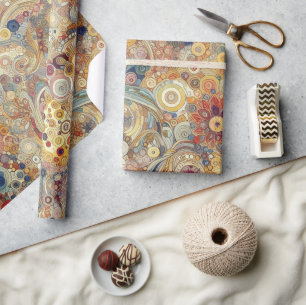Antike Kunst im Jugendstil, feine Kunst, Blumengem Geschenkpapier