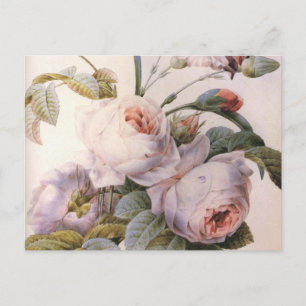 Antike Kunst-Rosen-Nelken-Blumen-Postkarte Postkarte