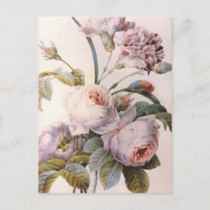 Antike Kunst-Rosen-Nelken-Blumen-Postkarte Postkarte