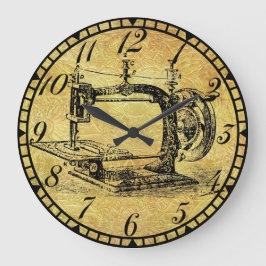 Antike Kurbel-Maschinen-nähender Raum-Uhr v3 Große Wanduhr
