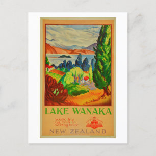 Antike Lake Wanaka Neuseeland Reise Postkarte
