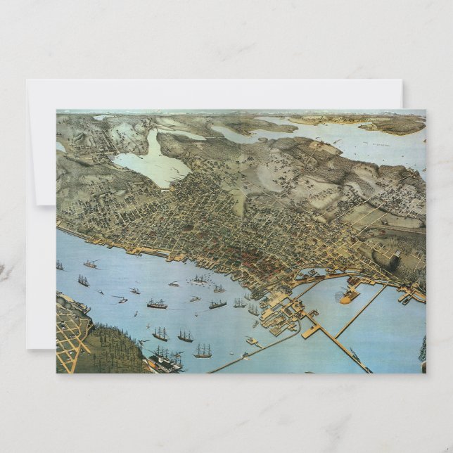 Antike Landkarte Stadt Seattle Washington (Vorderseite)