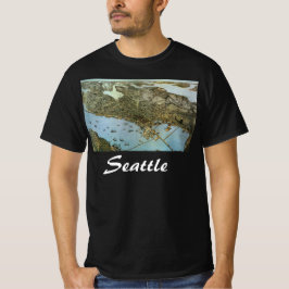 Antike Landkarte Stadt Seattle Washington T-Shirt