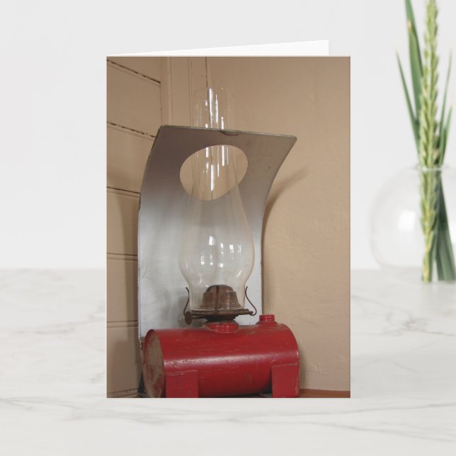 Antike Laterne im Zugdepot Karte (Vorderseite)