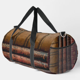 Antike Lederrücken Bibliothek Dark Academia Duffle Bag