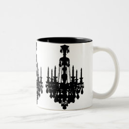 Antike Leuchter-Grafik Zweifarbige Tasse