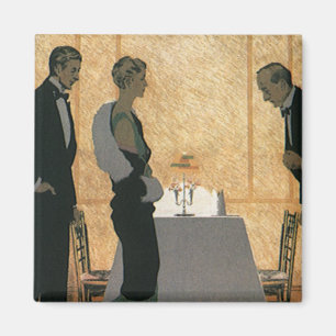 Antike Liebe und Romantik, Elegantes Dinner für Pa Magnet