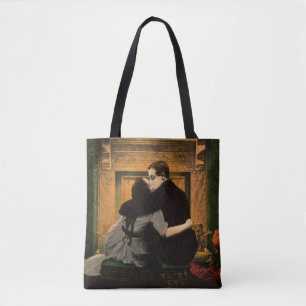 Antike Liebe und Romantik, Romantischer Kamin Kuss Tasche