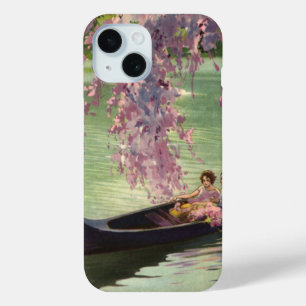 Antike Liebe und Romantik, Romantischer Kanuausflu iPhone 15 Hülle