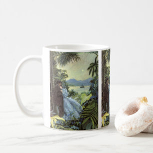 Antike Liebe und Romantik, Romantischer tropischer Kaffeetasse