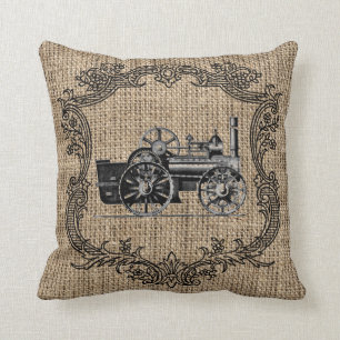 Antike Lokomotive aus Jute Kissen