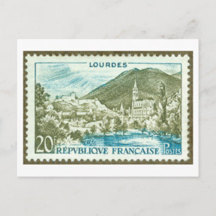 Antike Lourdes, Frankreich, Briefmarke Postkarte