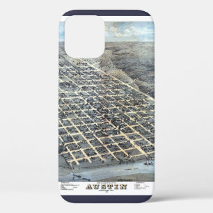 Antike Luftstadtkarte von Austin, Texas aus dem Ja Case-Mate iPhone Hülle
