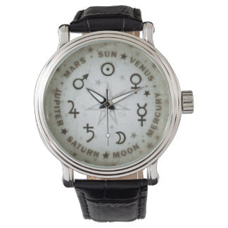 Antike Magic-Sterne. Sieben Planeten der Astrologi Armbanduhr