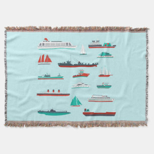 Antike maritime Flotten-Wolldecke Decke