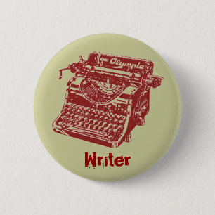 Antike maroone Schreibmaschine Button