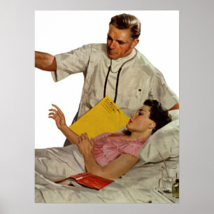 Antike Medizin, Arzt mit Patientin Poster