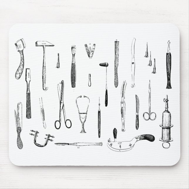 Antike medizinische Instrumente Mousepad (Vorne)